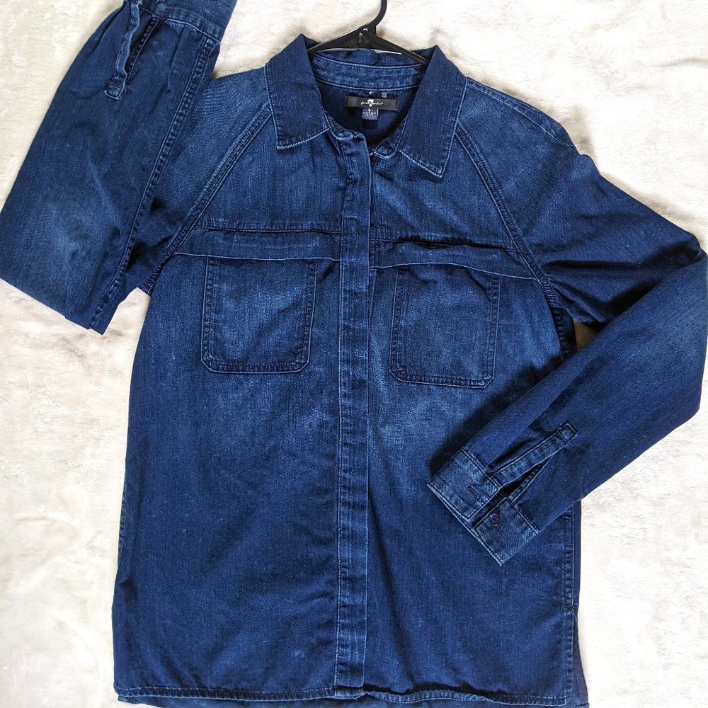 7 FOR ALL MANKIND Women's Long Sleeve Button Up